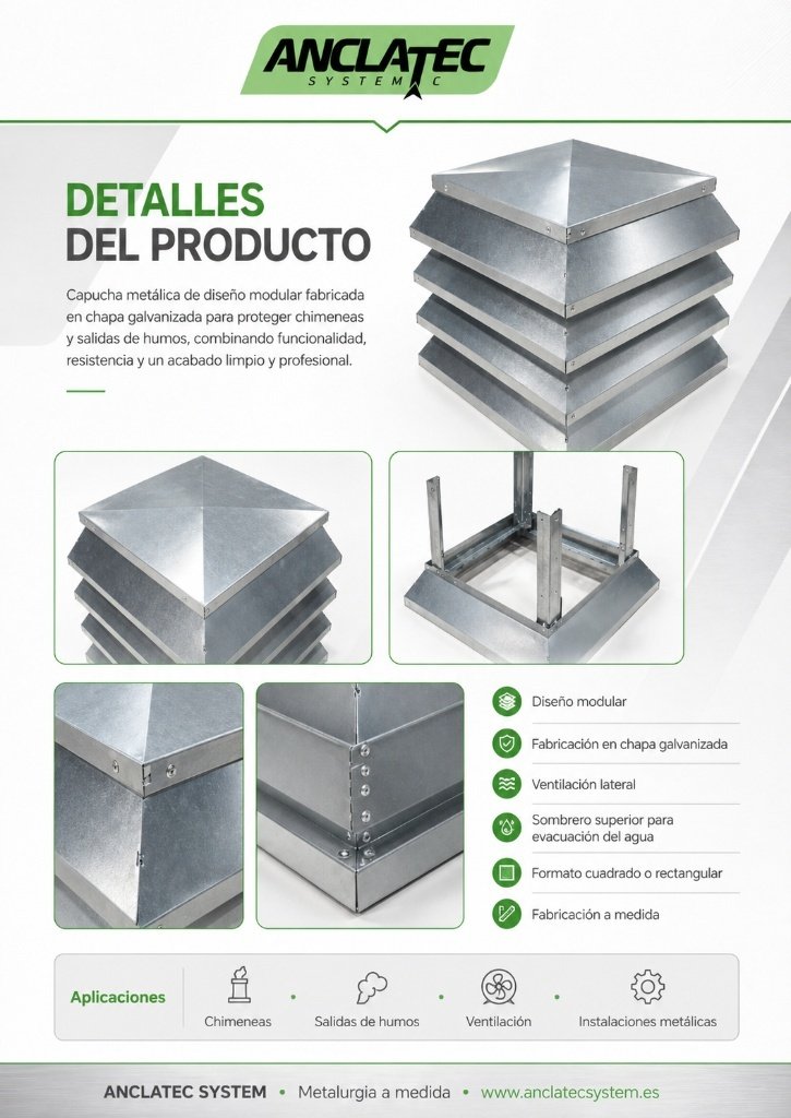 Detalles del producto — Capucha modular Anclatec