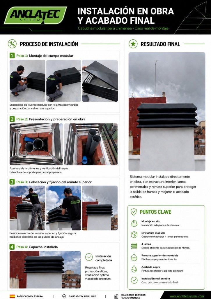 Instalación en obra y acabado final — Caso real